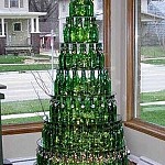 Juletræ af flasker